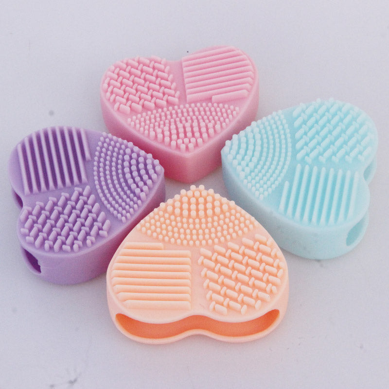 Heart Shape Makeup Brush Cleaning