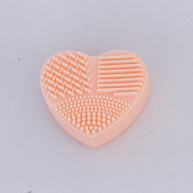 Heart Shape Makeup Brush Cleaning